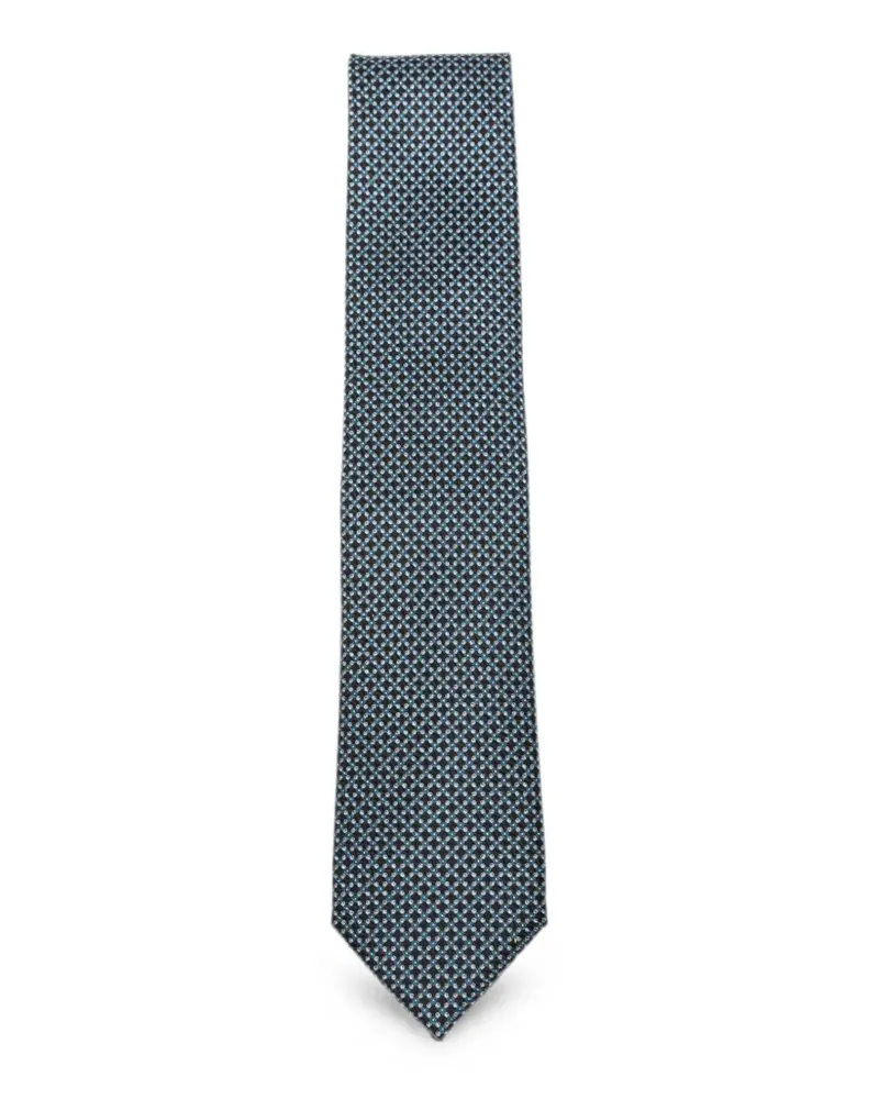 Brioni Geometrisch gemusterte Krawatte - Schwarz Schwarz