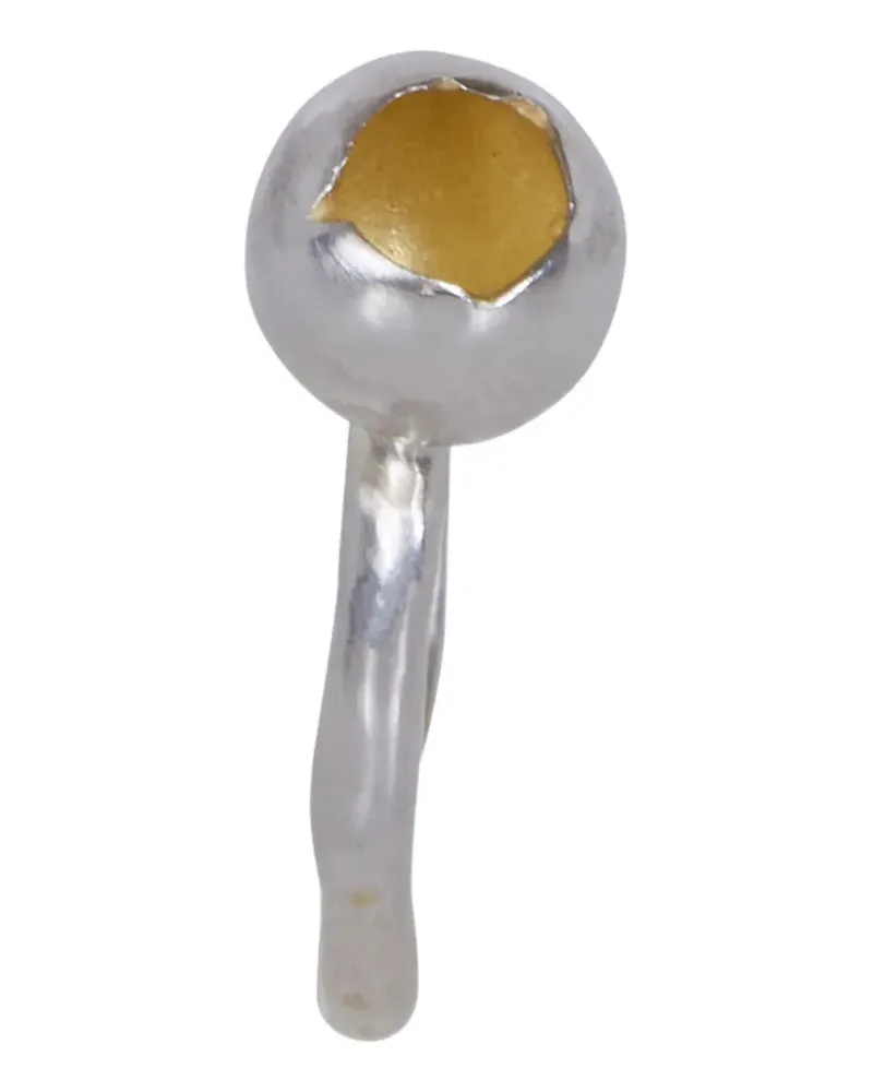 Rosa Maria hammered-effect ring - Silber Silber