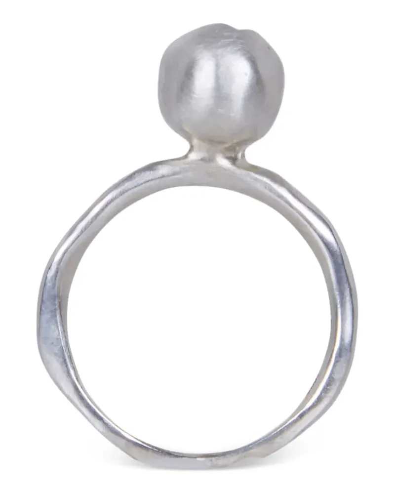 Rosa Maria hammered-effect ring - Silber Silber