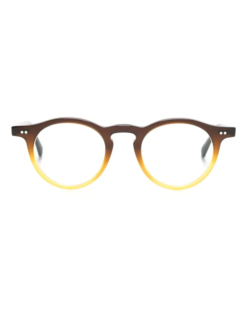 Oliver Peoples Brille mit rundem Gestell - Braun Braun
