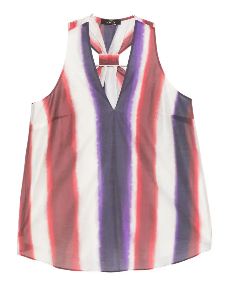 Twin-Set striped racer-back top - Rot Rot