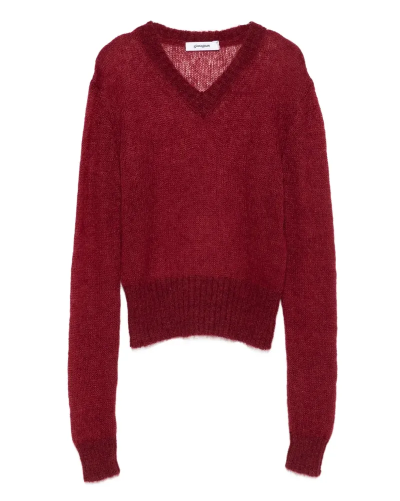 GIMAGUAS Mohairpullover mit V-Ausschnitt - Rot Rot