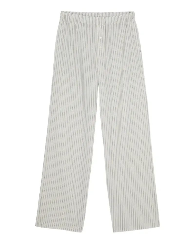 Róhe Gestreifte Wide-Leg-Hose - Nude Nude