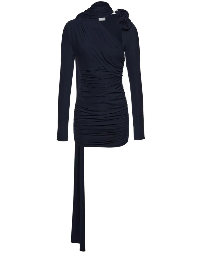 Magda Butrym Minikleid mit Blumenapplikation - Blau Blau