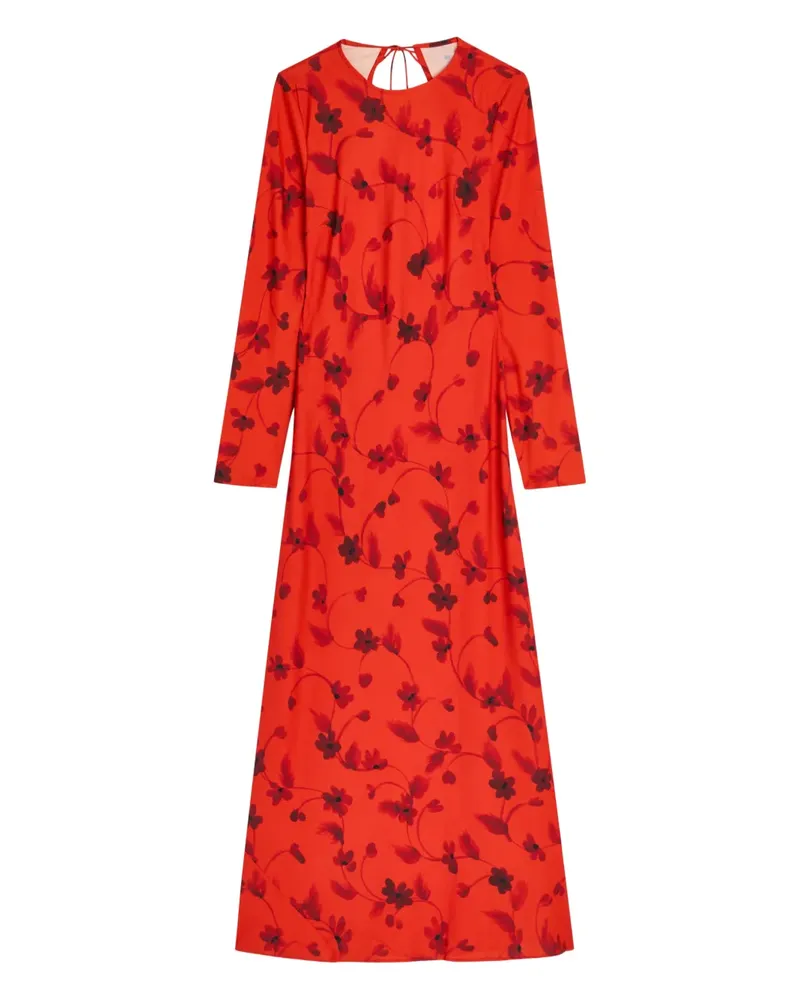 Faithfull The Brand long-sleeved floral maxi dress - Rot Rot
