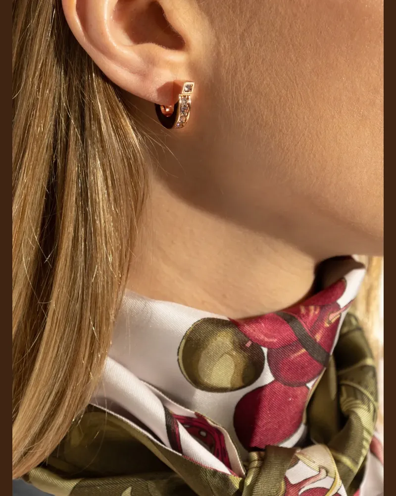 Ferragamo Gancini Ohrringe - Rosa Rosa