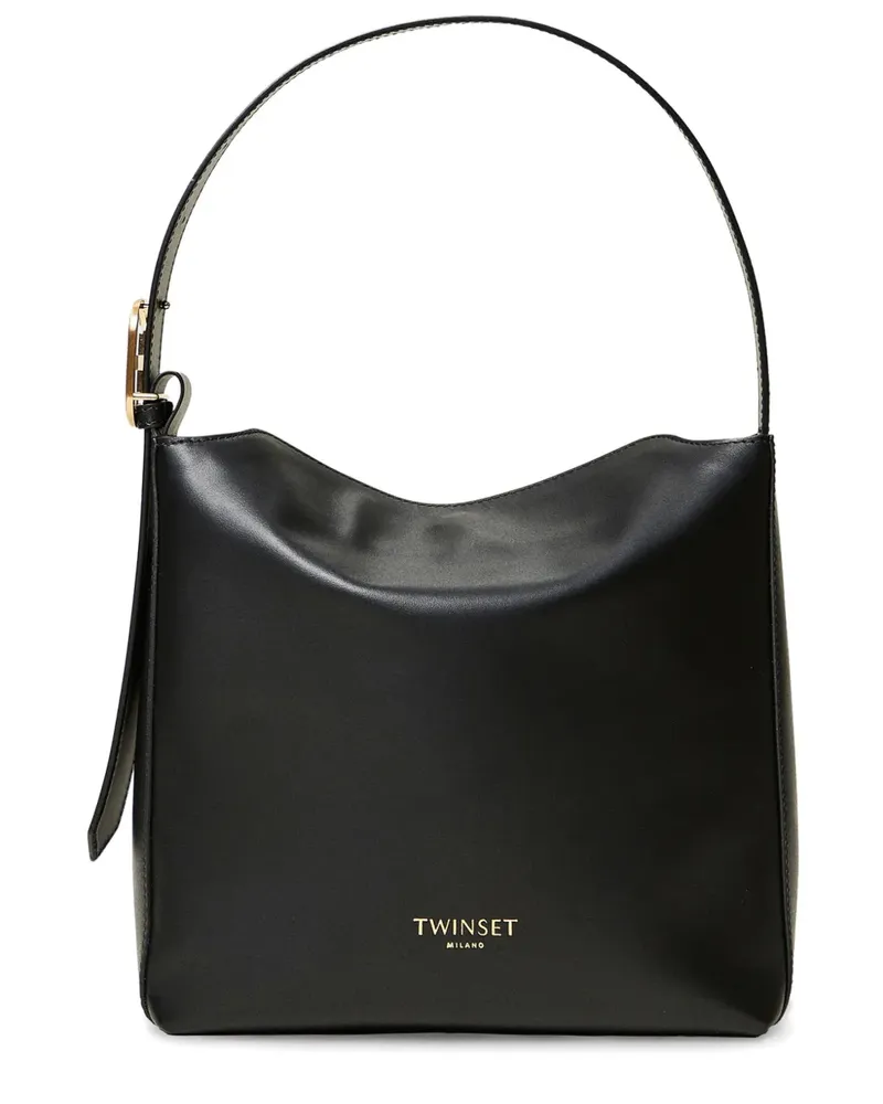 Twin-Set Handtasche aus Leder - Schwarz Schwarz