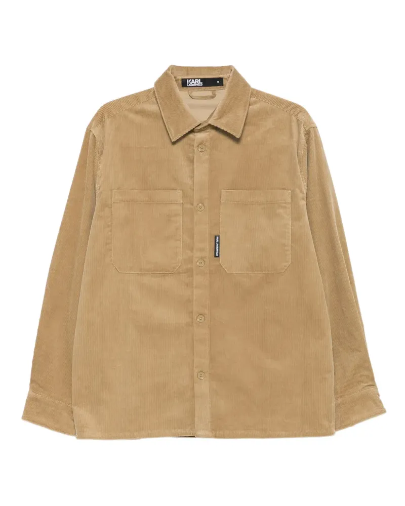 Karl Lagerfeld Cordhemd mit Brusttaschen - Nude Nude