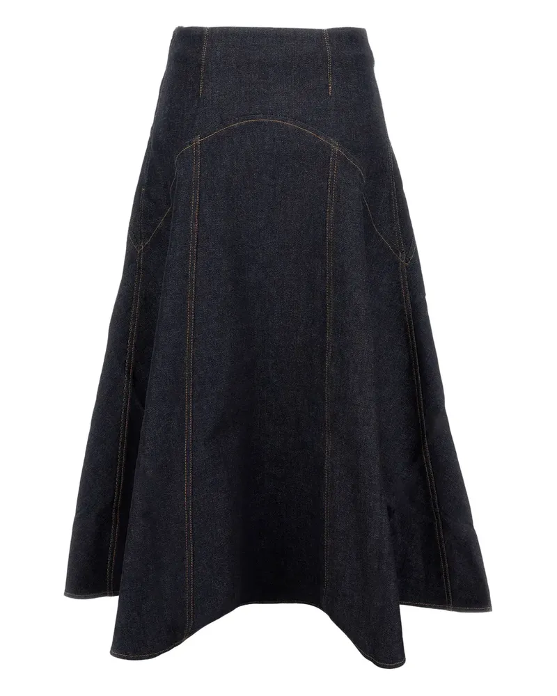 Jacquemus Ausgestellter The Triangle de-Nîmes Jeansrock - Blau Blau