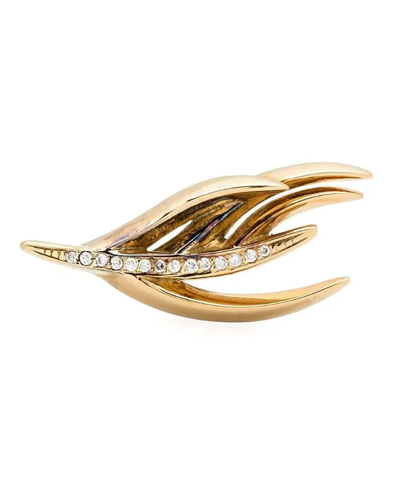Shaun Leane 18kt Feather Ohrstecker aus Gold-Vermeil mit Diamanten - Grün Grün