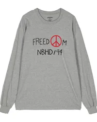 Neighborhood T-Shirt mit Slogan-Print Grau