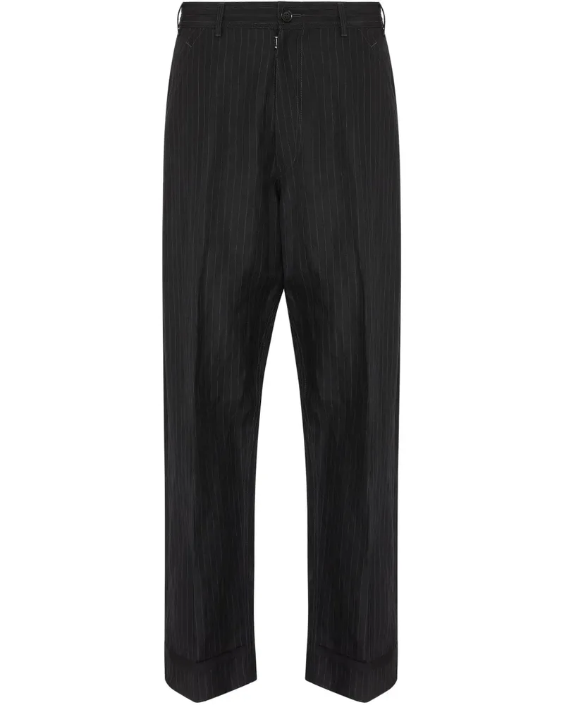 Maison Margiela Hose mit Nadelstreifen - Schwarz Schwarz