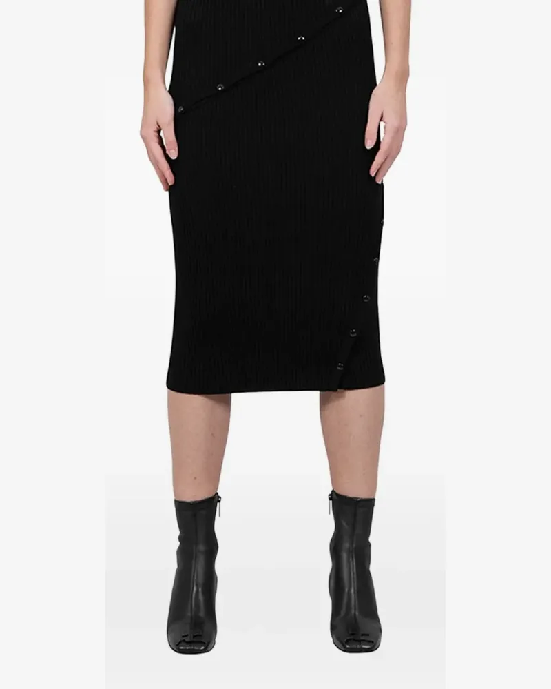 Engineered Garments Gerippter Rock mit Knöpfen - Schwarz Schwarz