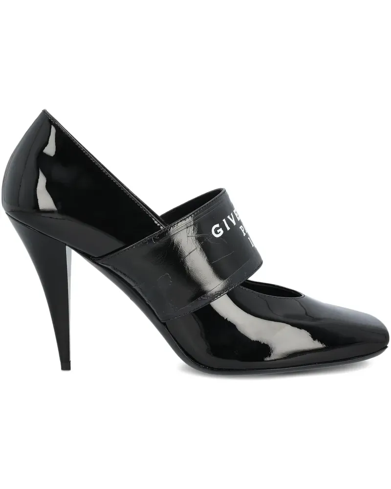 Givenchy logo-plaque patent leather pumps - Schwarz Schwarz