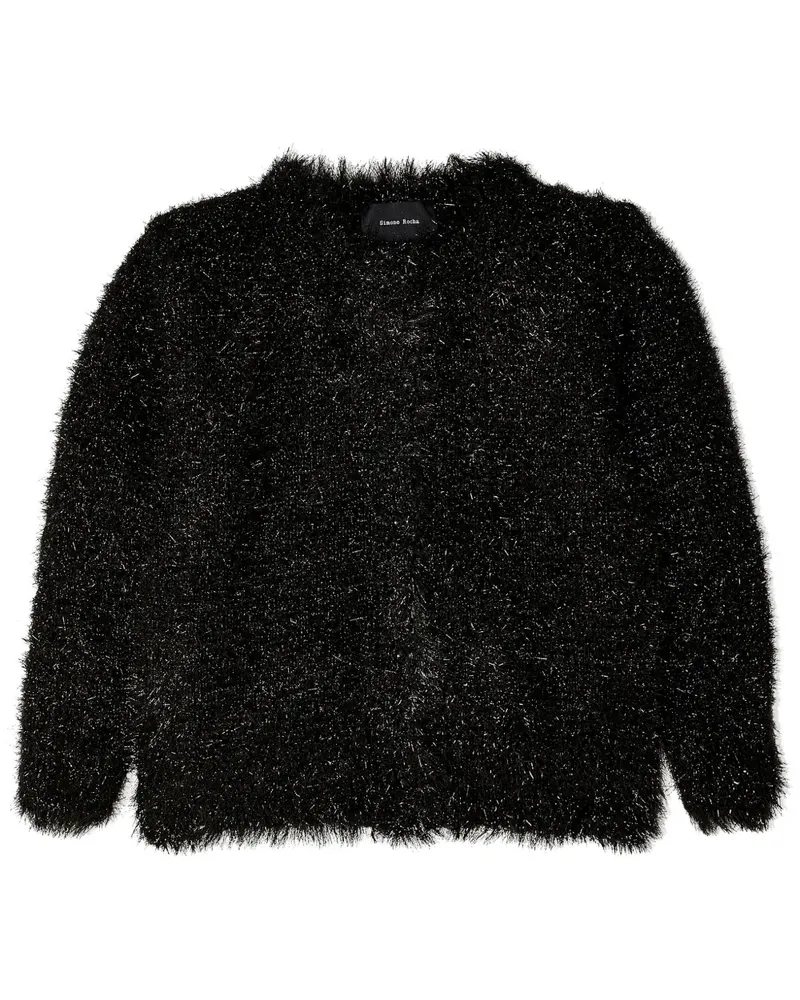 Simone Rocha Cardigan aus Lametta - Schwarz Schwarz
