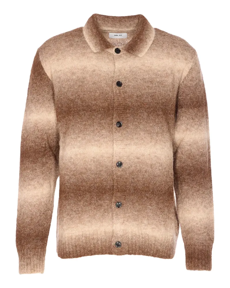 NN 07 ombré-stripe cardigan - Braun Braun