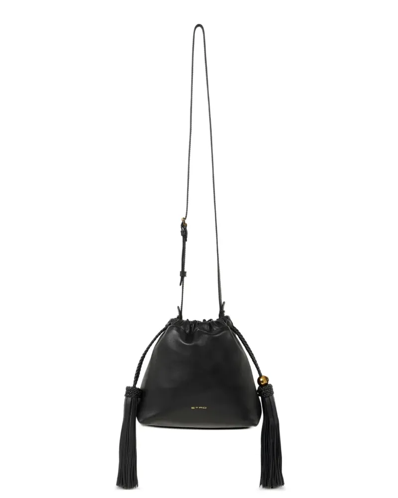 Etro Mini Kalispera Tasche mit Quasten - Schwarz Schwarz
