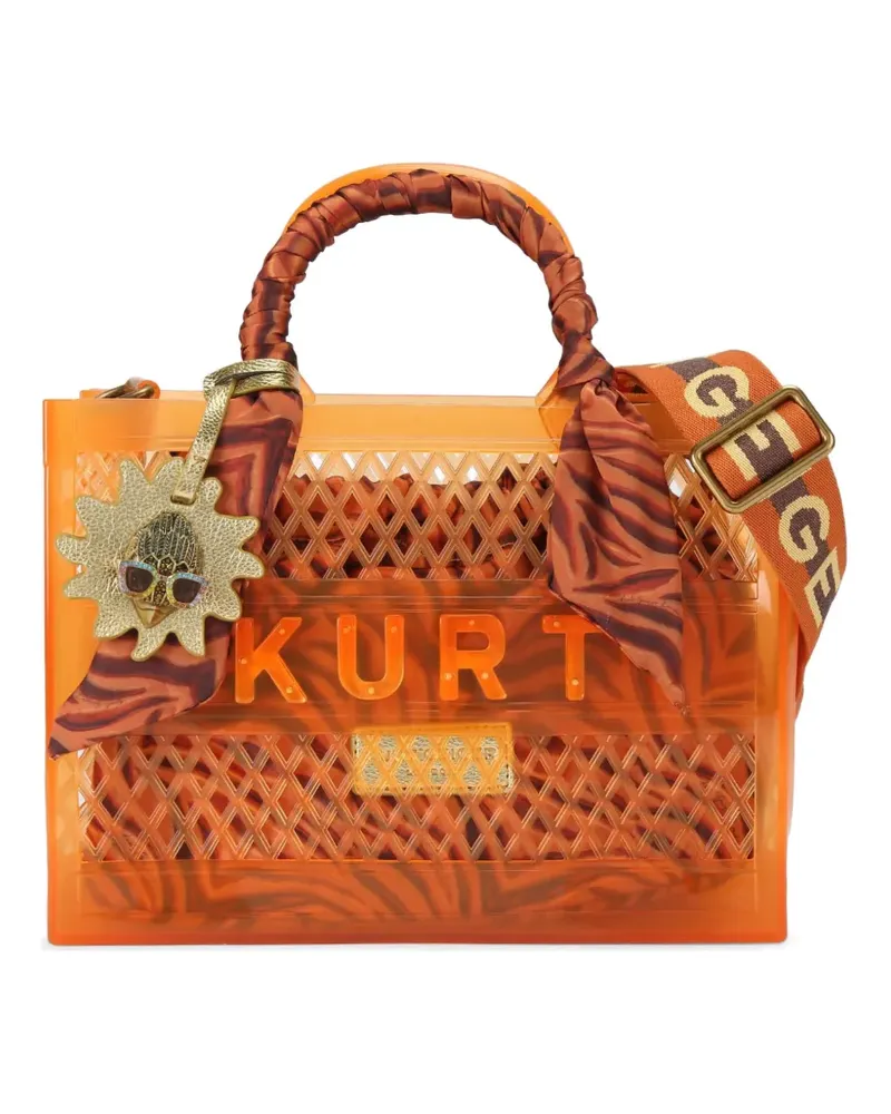 Kurt Geiger Kleiner Jelly Tote Bag mit Anhängerdetail - Orange Orange
