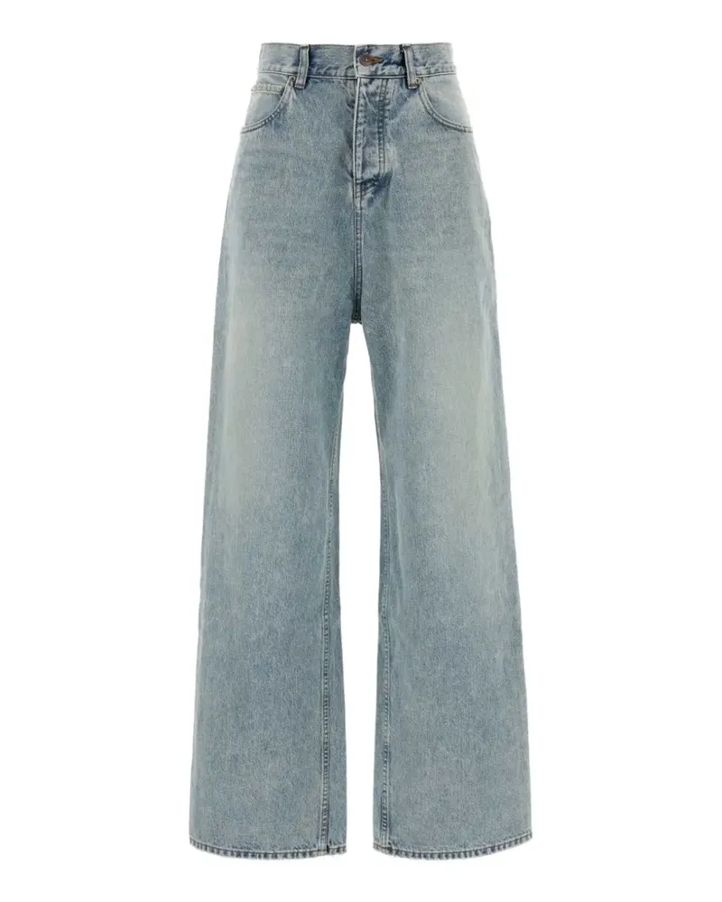 Balenciaga Weite Jeans im Distressed-Look - Blau Blau