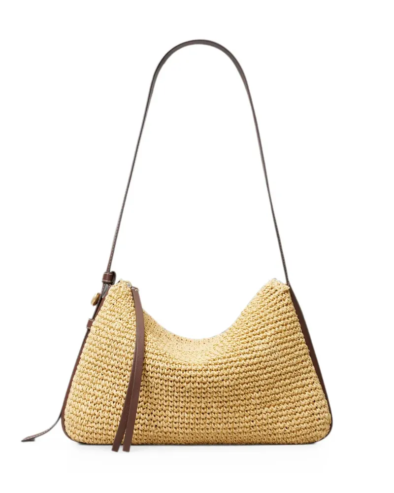Tory Burch Romy woven shoulder bag - Nude Nude