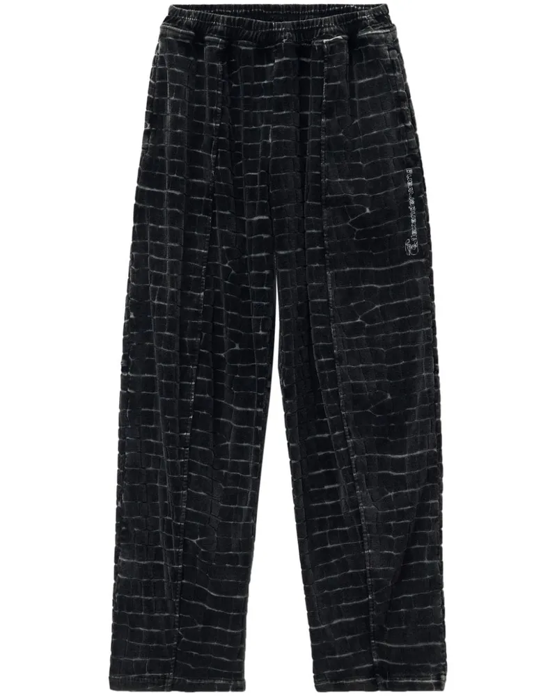 Alexander Wang Weite Jogginghose aus Samt Schwarz