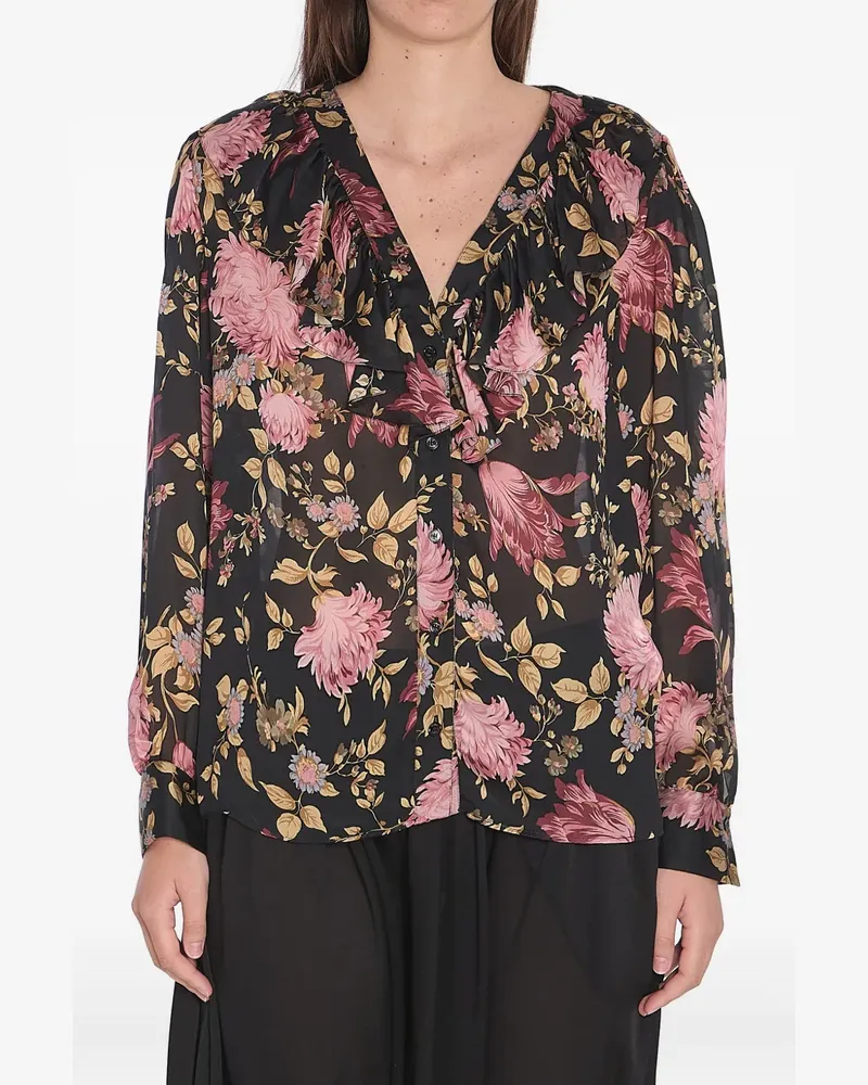 Chloé Bluse mit Rüschen - Schwarz Schwarz