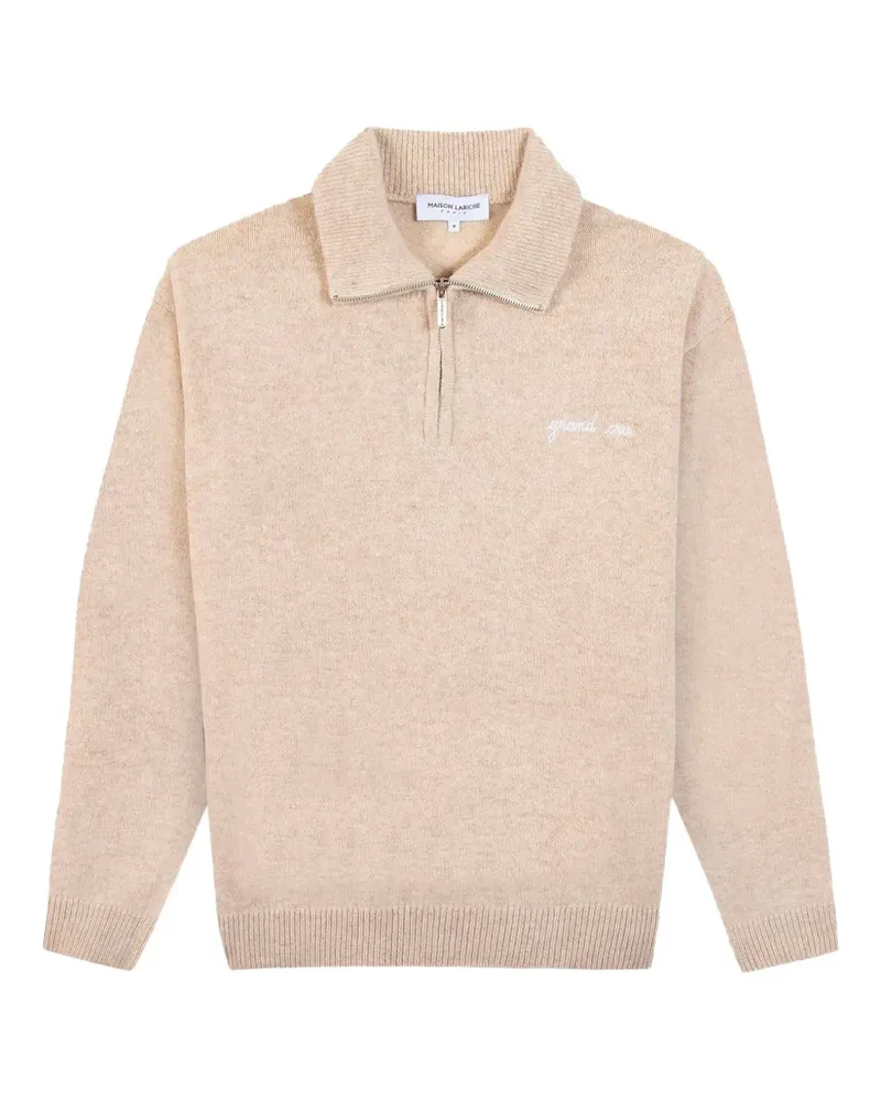 Maison Labiche Delepine Pullover mit kurzem Reißverschluss - Nude Nude