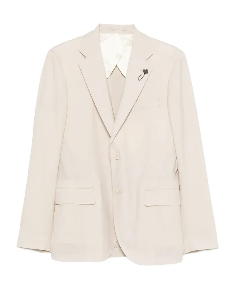 LARDINI notched-lapel suit - Nude Nude