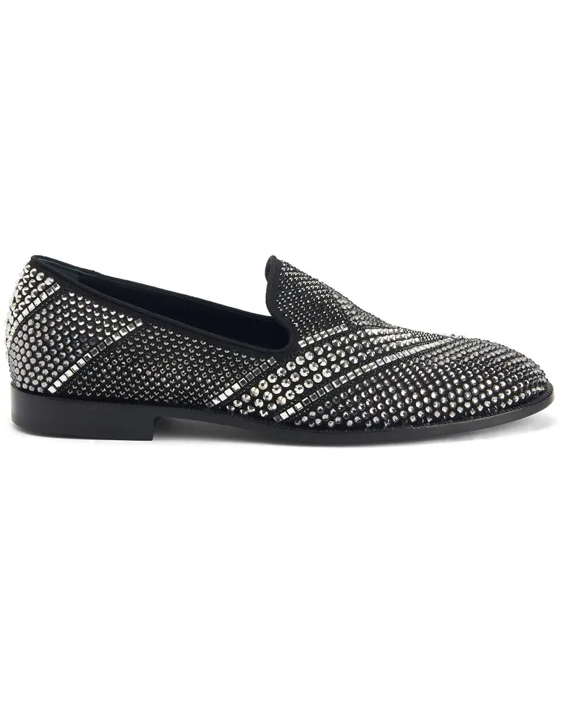 Giuseppe Zanotti Raimond Loafer mit Kristallen - Schwarz Schwarz