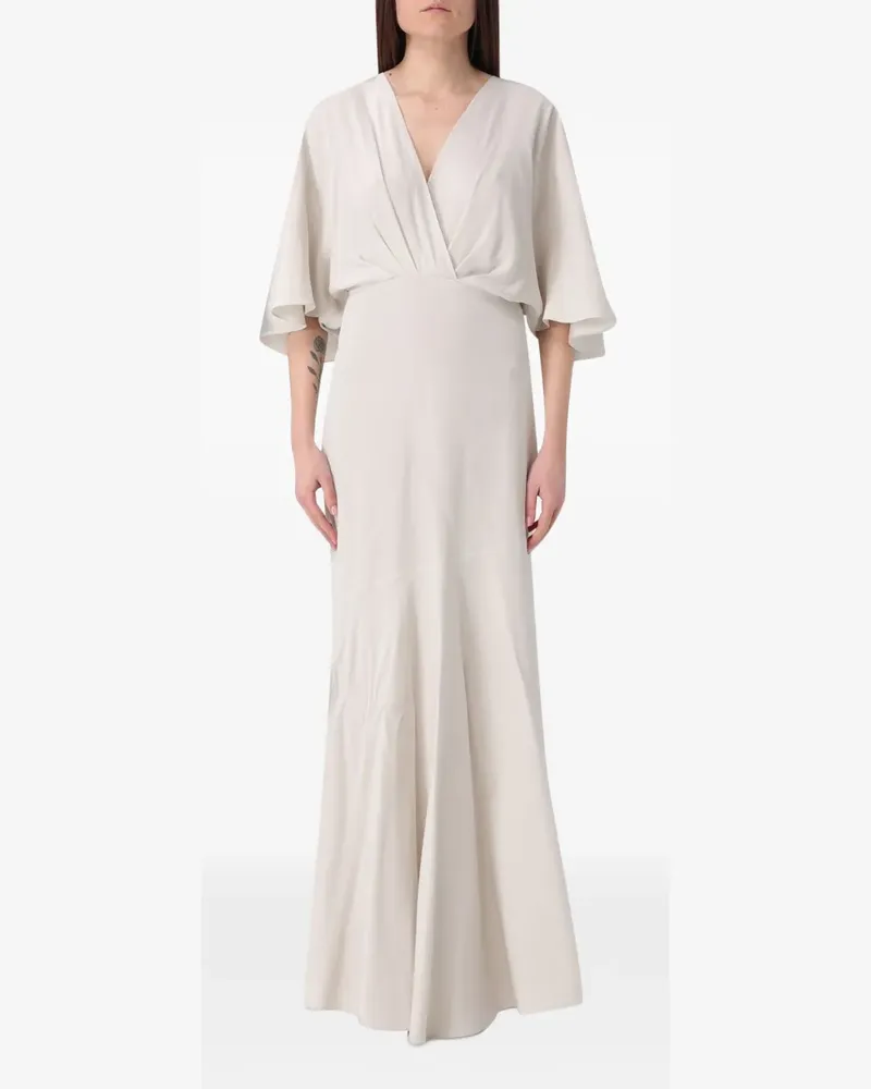AGNONA Maxikleid mit V-Ausschnitt - Nude Nude
