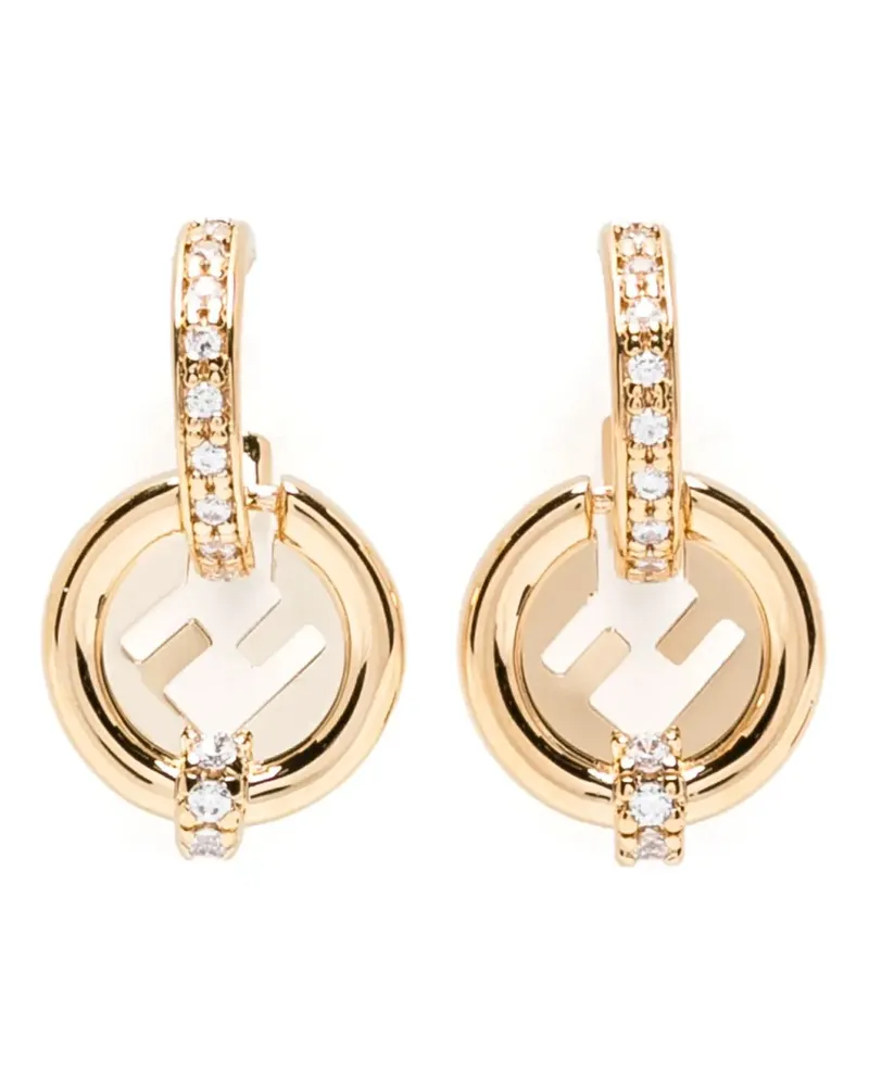 Fendi logo earrings - Gold Gold