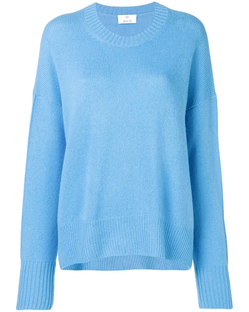ALLUDE Pullover mit rundem Ausschnitt - Blau Blau