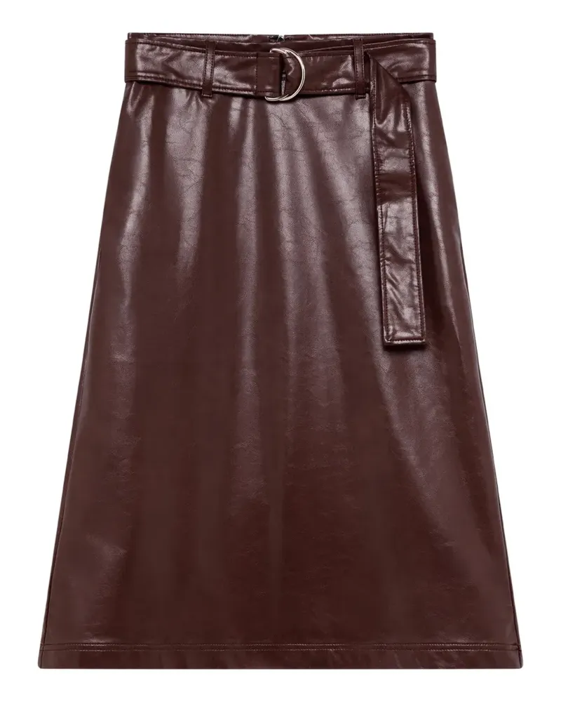 MSGM Asymmetrischer Midirock - Braun Braun