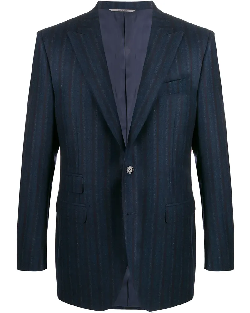 Canali Gestreiftes Sakko - Blau Blau