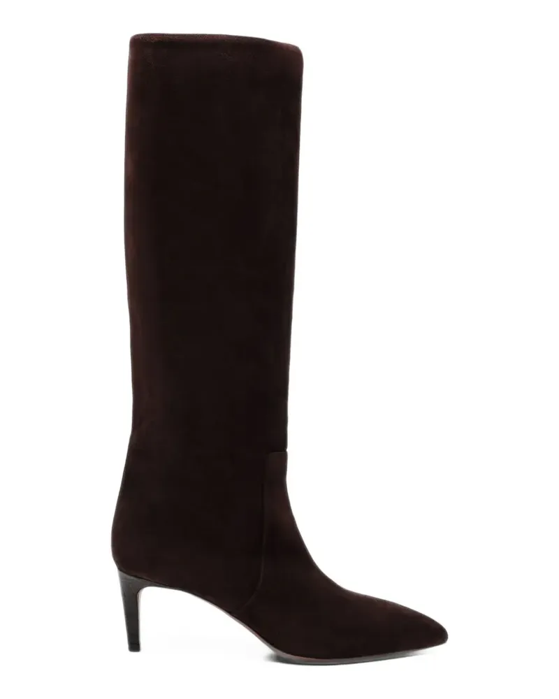 Paris Texas Wildlederstiefel mit spitzer Kappe - Braun Braun