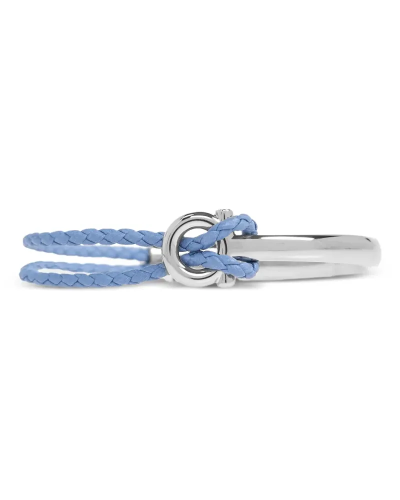 Ferragamo Gancini braided-leather bracelet - Silber Silber