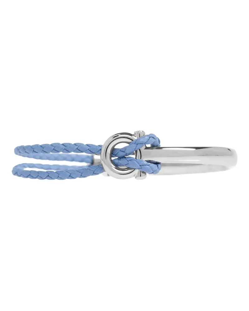 Ferragamo Gancini braided-leather bracelet - Silber Silber