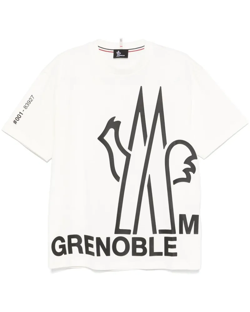 Moncler T-Shirt mit Logo-Print - Weiß Weiß