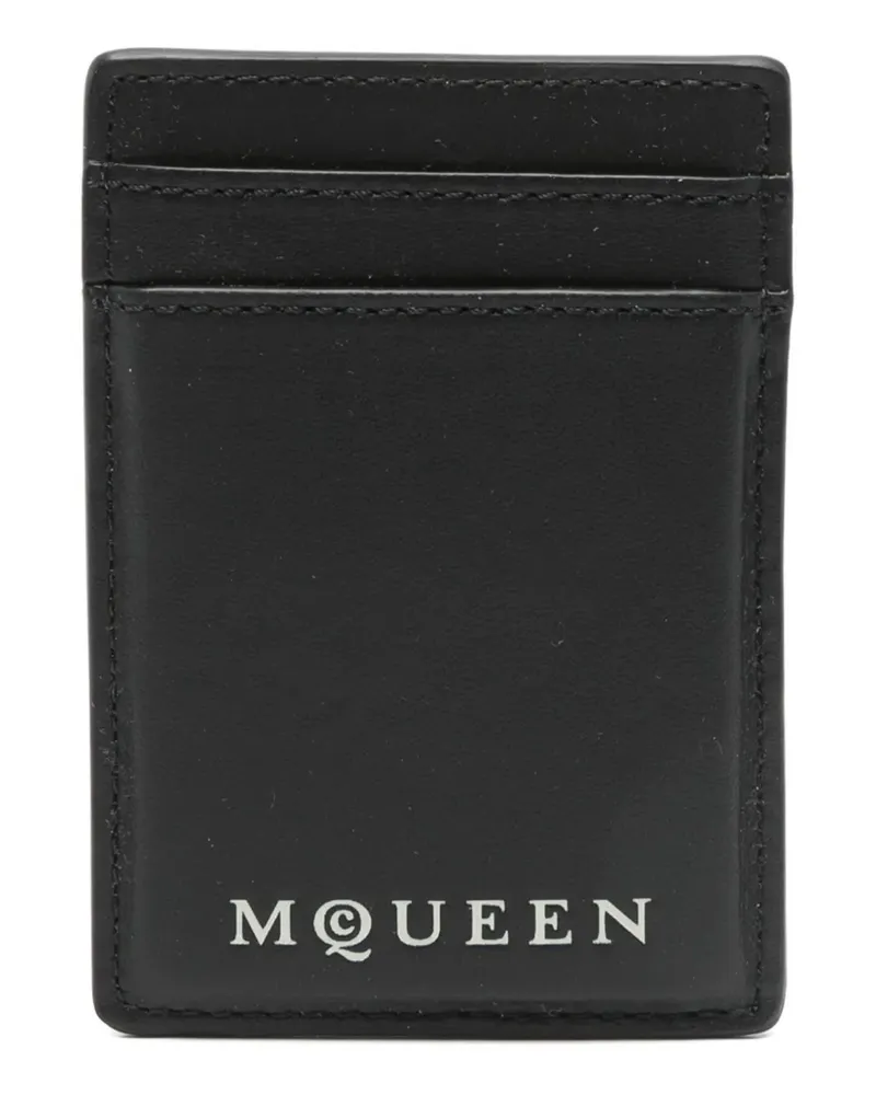 Alexander McQueen McQueen Magnetic Kartenetui - Schwarz Schwarz