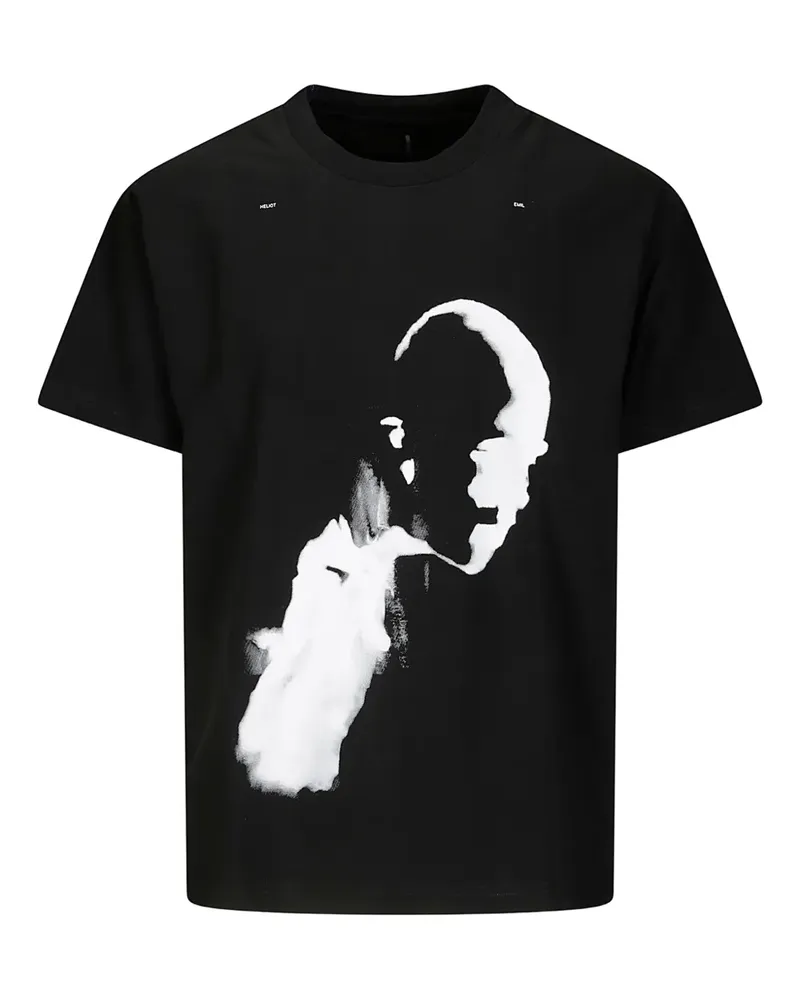 Heliot Emil T-Shirt mit grafischem Print - Schwarz Schwarz