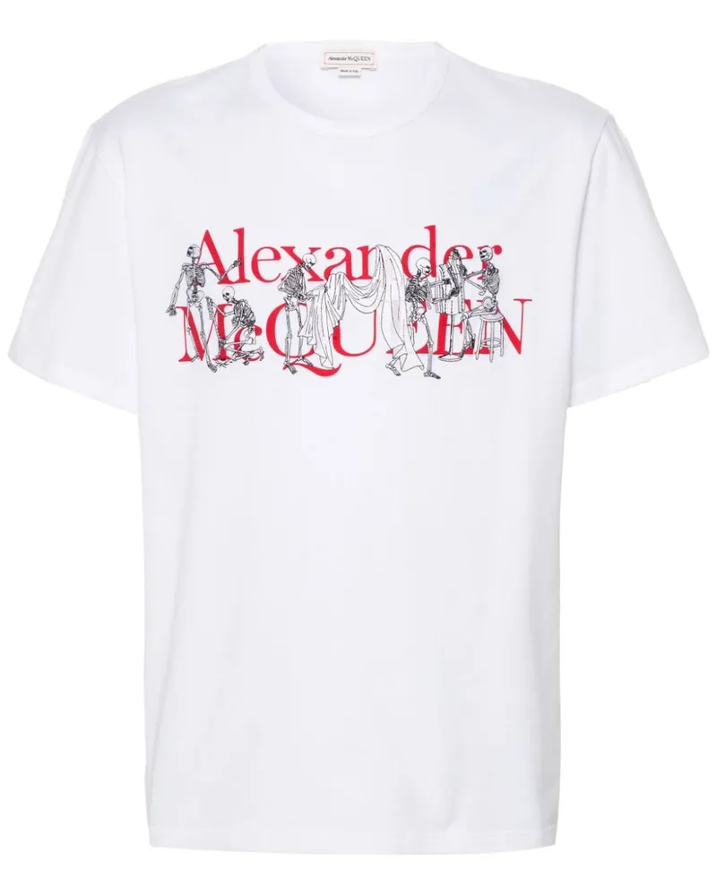 Alexander McQueen Tailor T-Shirt mit Skelett-Logo - Weiß Weiß