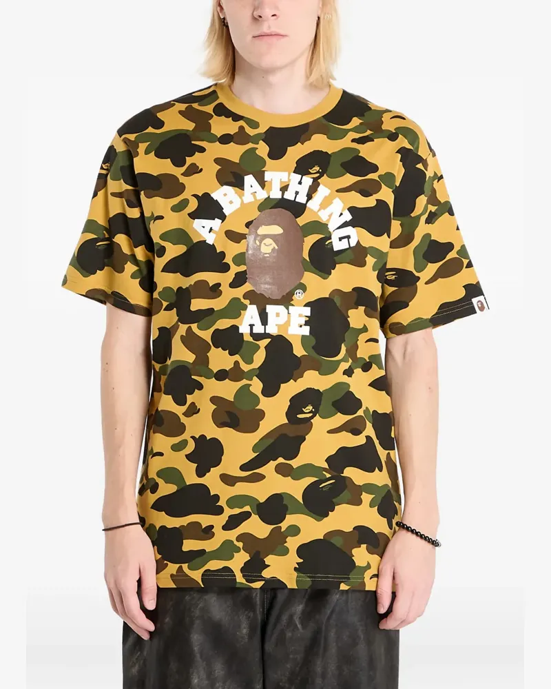 BAPE camo graphic T-shirt - Gelb Gelb