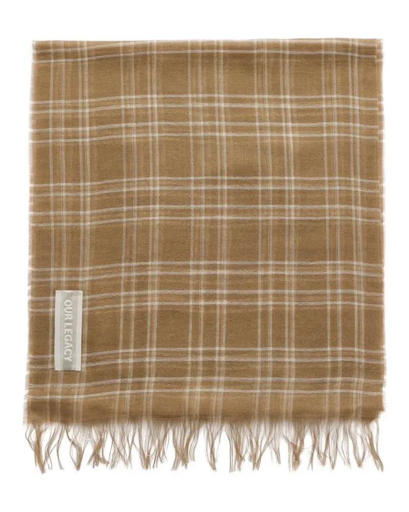 Our Legacy Cottage grid-pattern scarf - Braun Braun