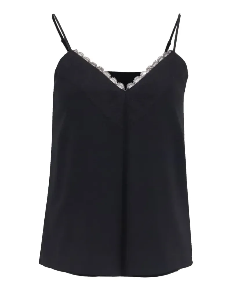 Alice + Olivia lace-trimmed tank top - Schwarz Schwarz
