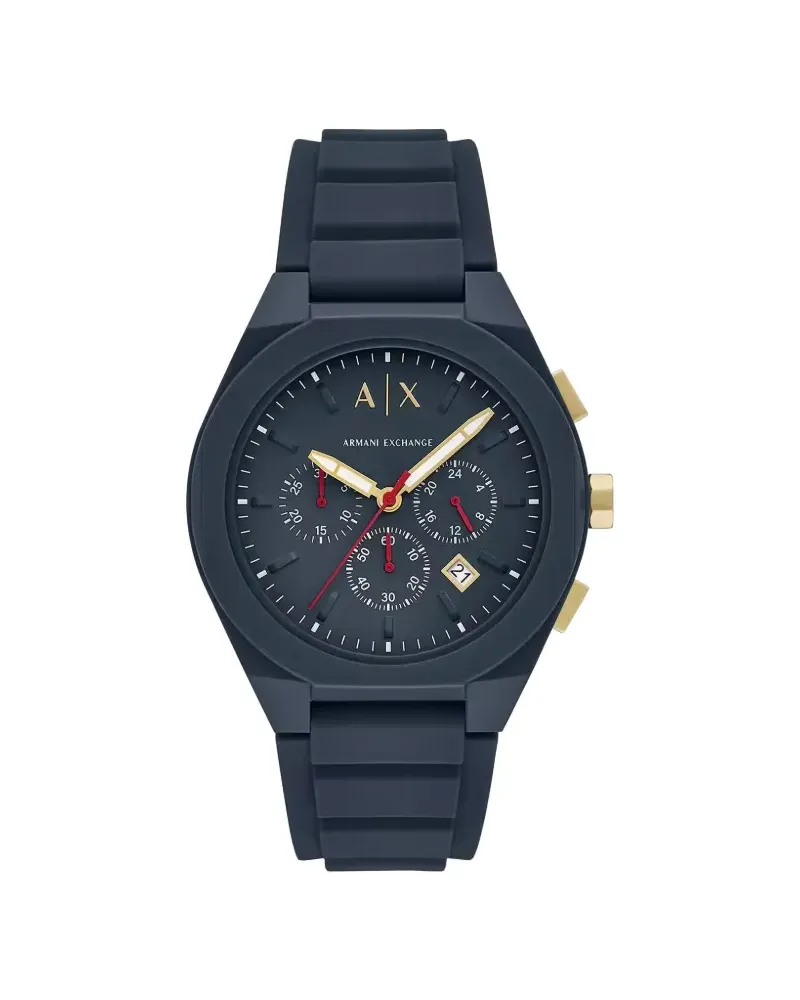 Armani Exchange Runde Armbanduhr 44mm - Blau Blau
