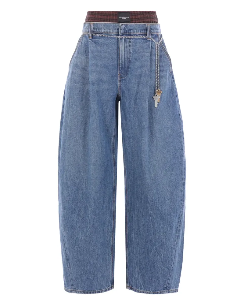 Alexander Wang Pre-styled Jeans mit Ballonbein - Blau Blau