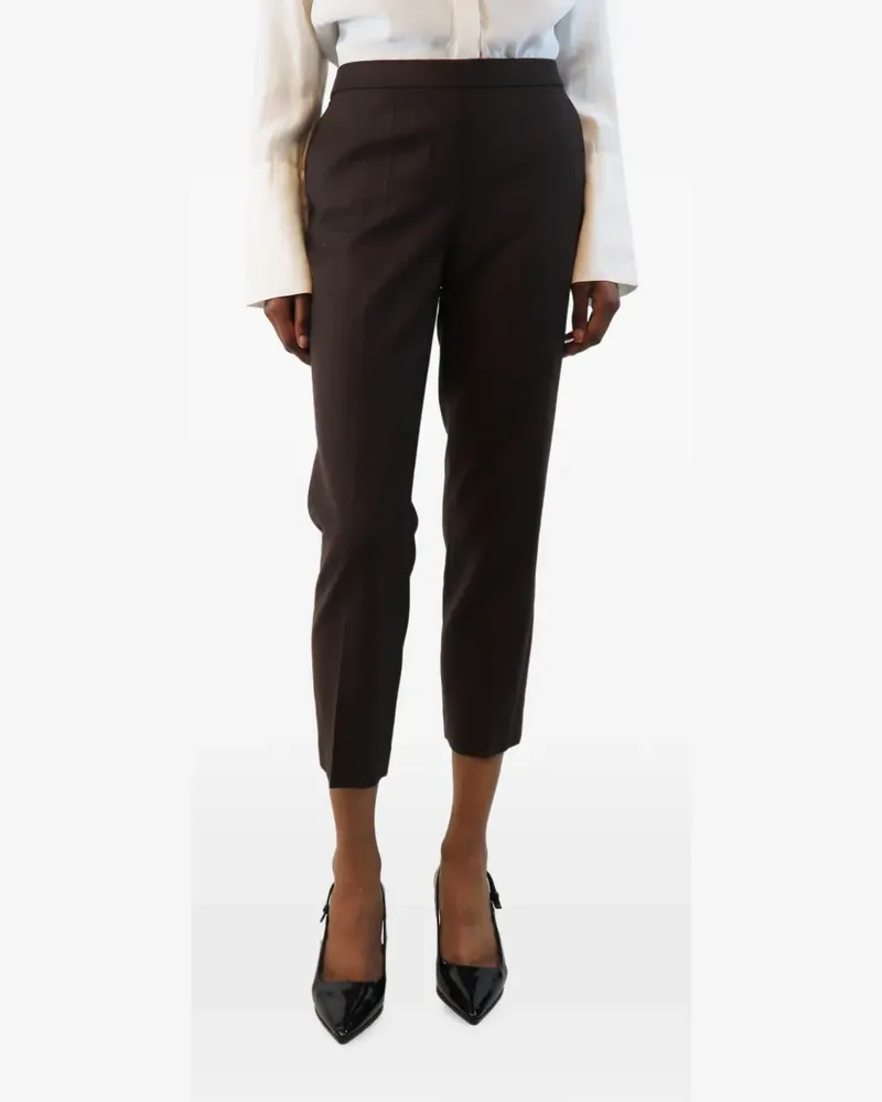 Theory elasticated-waistband cropped trousers - Braun Braun