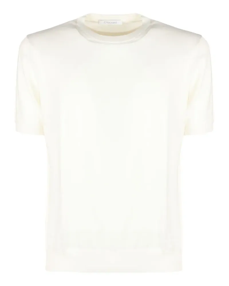 Cruciani T-Shirt mit rundem Ausschnitt - Weiß Weiß