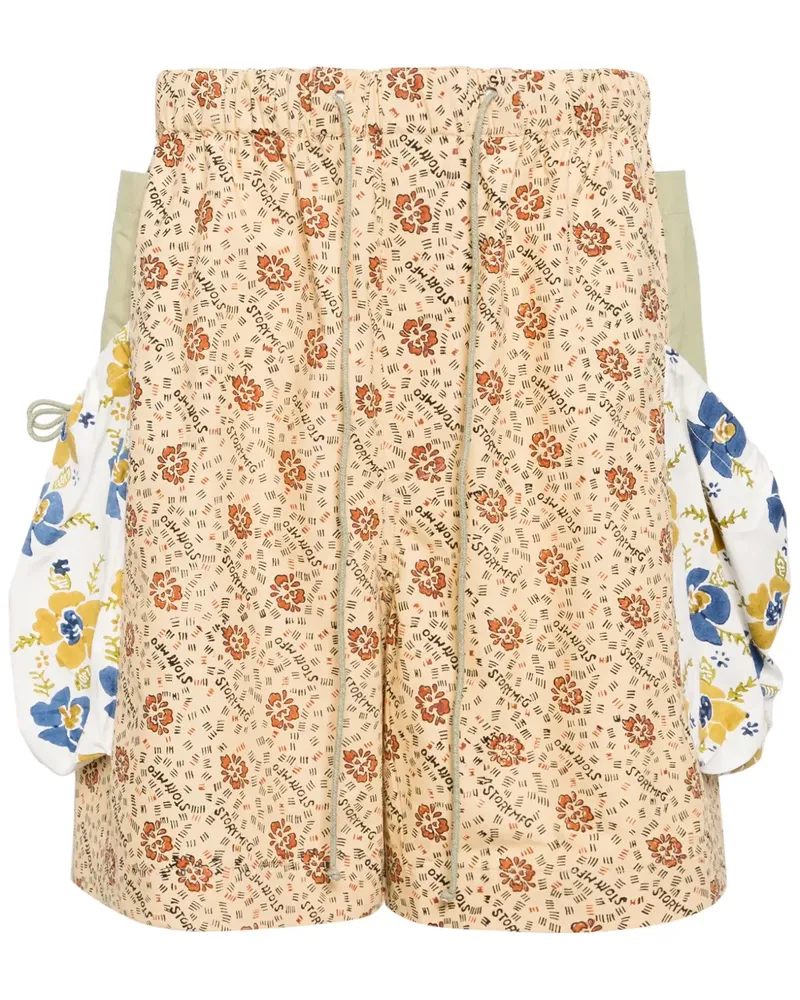 STORY mfg. Bio-Baumwoll-Shorts mit Blumen-Print - Braun Braun