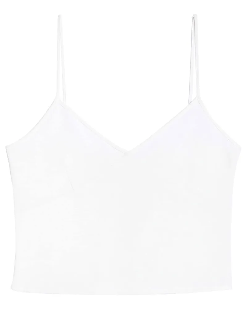 AMI Paris Camisole-Top mit V-Ausschnitt - Weiß Weiß